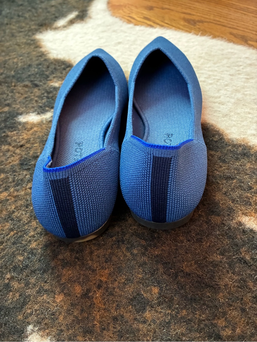 Rothy's Pointed Toe Flats in Blue - Picture 5 of 5
